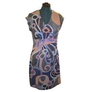 Title Nine Blue Pink Amelia Dress Size L Tennis Core Athleisure Gorpcore